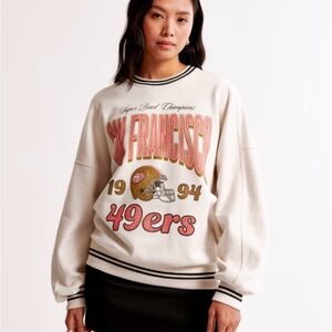Abercrombie & Fitch San Francisco 49ers Super Bowl Sweatshirt, S, Vintage Cozy